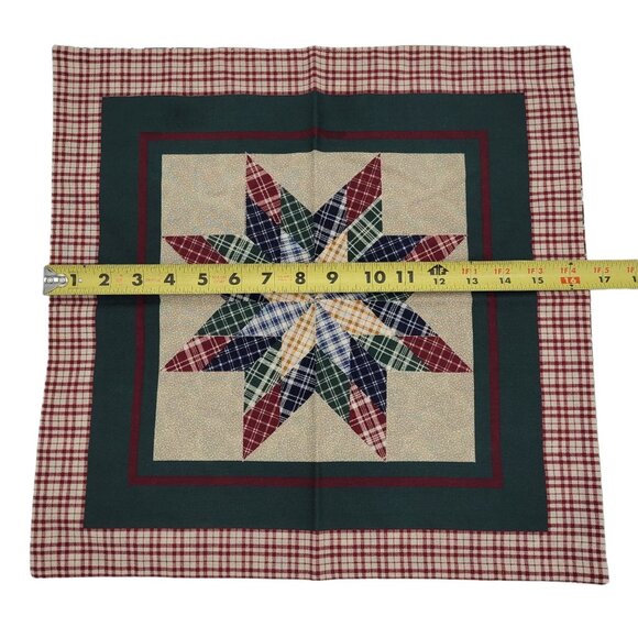 Four Reversible Star Napkins Red, Green, Brown and Blue Patchwork Cotton, Cherri - Picture 9 of 10